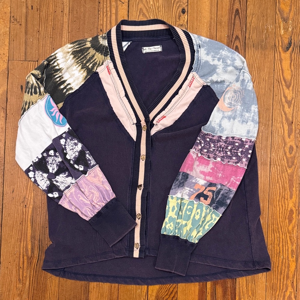 We The Free Multicolor Patchwork Button Down Shirt - image 1